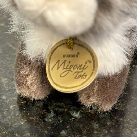 Baby Bunny Tan Miyoni Tots Aurora Plush Stuffed Animal 7" Easter Basket - Picture 9 of 9